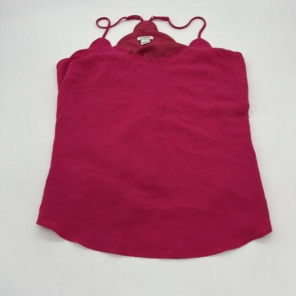 J Crew Racerback Flowy Shirt Pink lined Size 2 - Picture 1 of 4